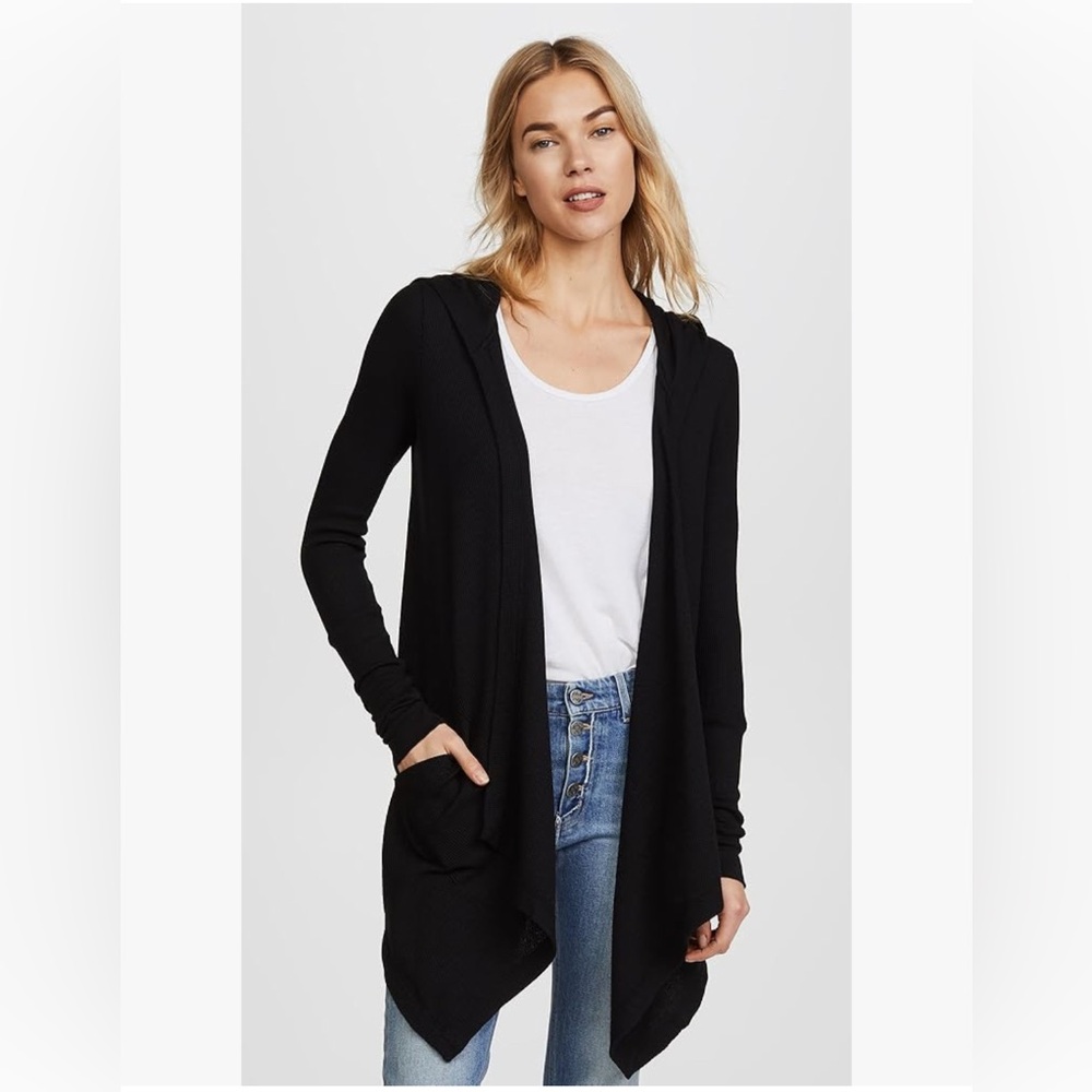 Splendid Women's Thermal Wrap Hooded Cardigan